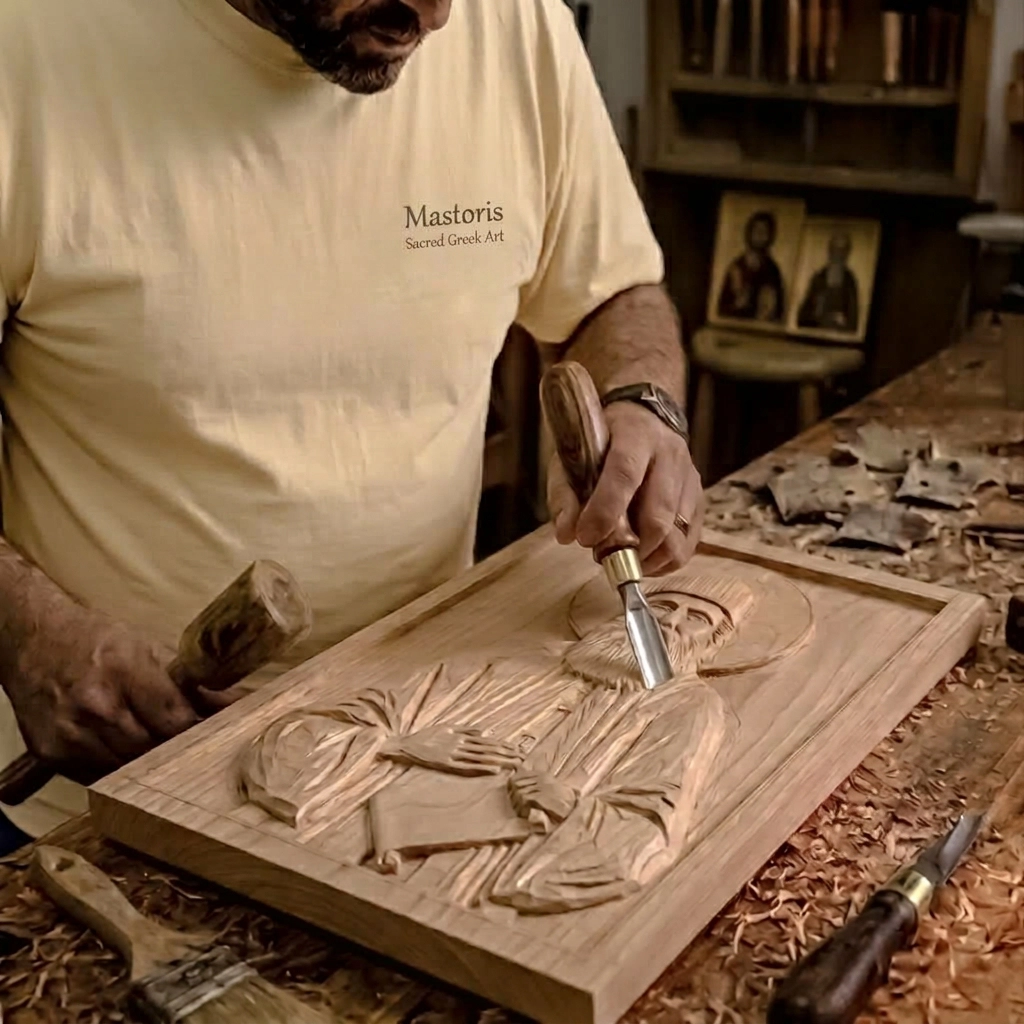 Carving a Sacred Wooden Icon - Our Craft